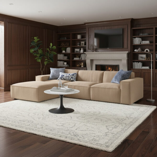 Averra Modular 4-Piece Fabric Sectional Sofa
