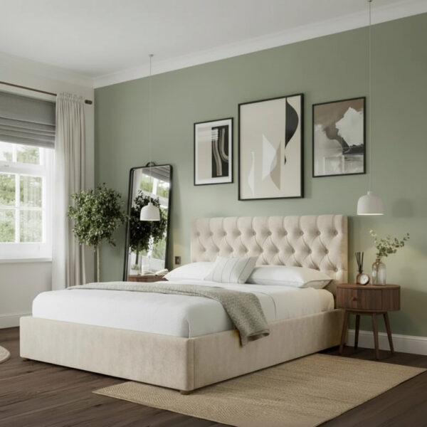 Serene Velvet Tufted Bed