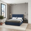 Linear Velvet Bed