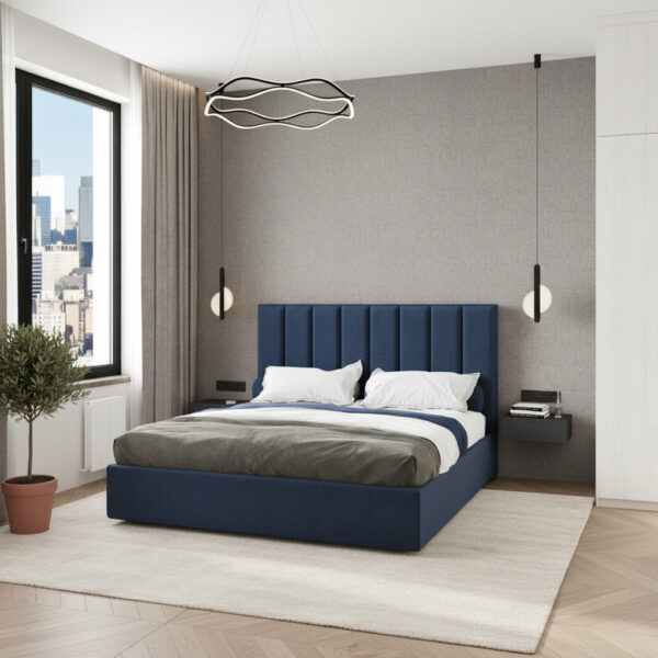 Linear Velvet Bed