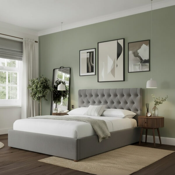 Serene Velvet Tufted Bed