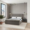 Linear Velvet Bed