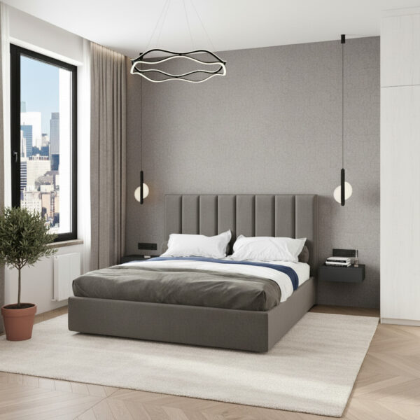 Linear Velvet Bed