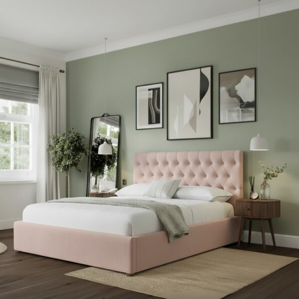 Serene Velvet Tufted Bed