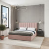 Linear Velvet Bed