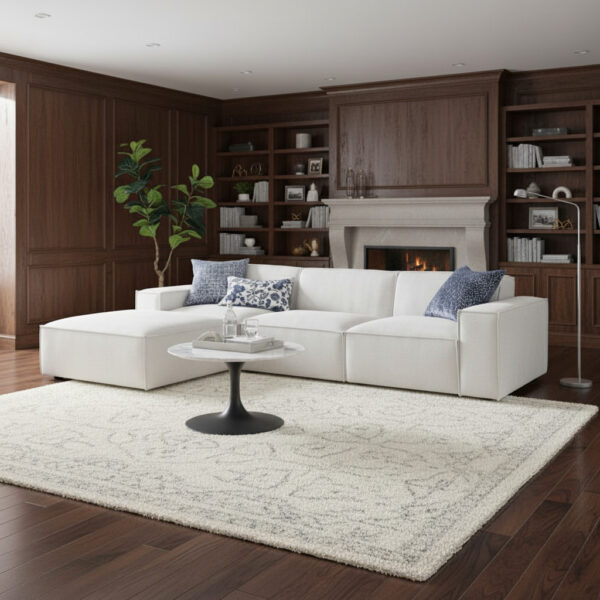 Averra Modular 4-Piece Fabric Sectional Sofa