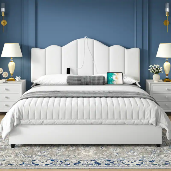 Aurelia Crown Upholstered Bed
